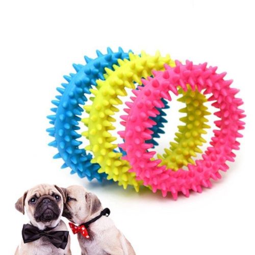 Pet Dog Toy Non-Toxic Rubber Cute Round Play Durable To Chew Toys Dog Tooth Cleaning Molar Training Safe Toy Pet Supplies