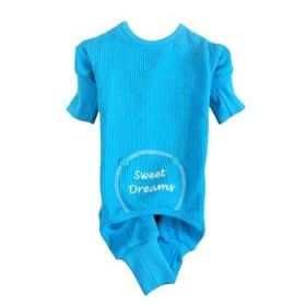Sweet Dreams Thermal Pajamas (Color: Blue, size: large)